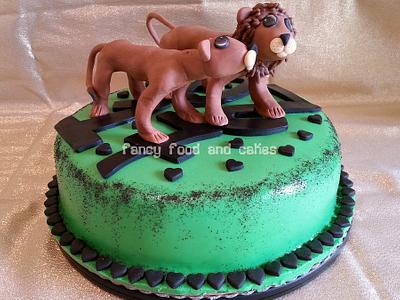 Lions in love cake - Cake by Fancyfoodandcakes