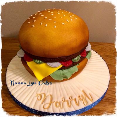 Burger 🍔 cake - Cake by Nanna Lyn Cakes