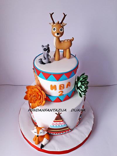 Forest animal cake - Cake by Fondantfantasy
