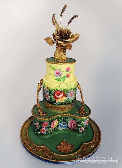 Floral Wedding Cake - Cake by ccmanveer