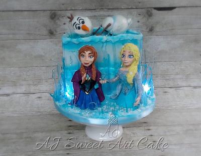 Frozen birthday cake  - Cake by AGNES JOHN