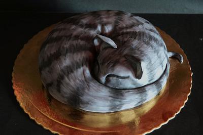 Sleeping Cat - Cake by Vania Costa