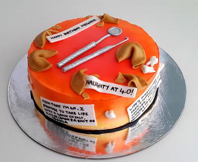 Dental Fortune Cookie Cake - Cake by Bakelicious18