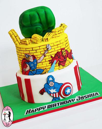 Avengers Cake Comics style - Cake by Tali