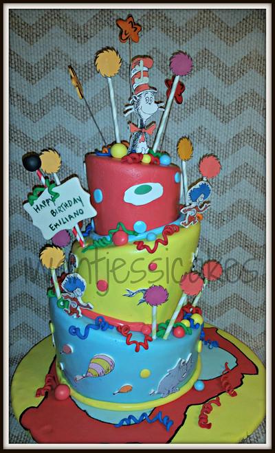 Dr. Seuss cake & smash cake - Cake by Jessica Chase Avila