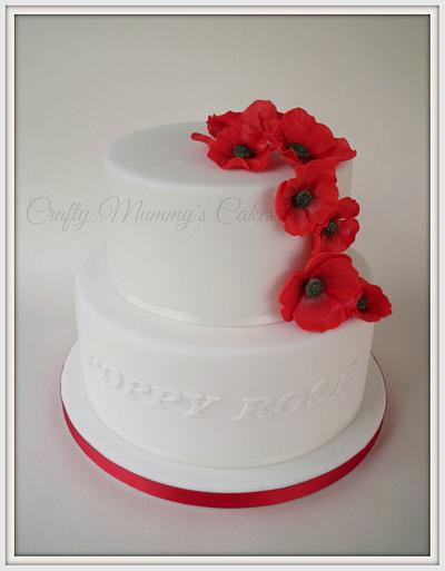 Rememberance Sunday Christening cake for Poppy Rose - Cake by CraftyMummysCakes (Tracy-Anne)