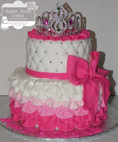 Pink Ombre Ruffles ~ 1st Bday - Cake by Sugar Sweet Cakes