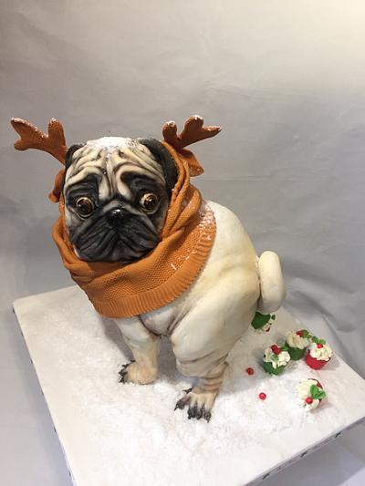 CPC Christmas collaboration “ The Christmas pug popping muffins “ - Cake by Nightwitch 