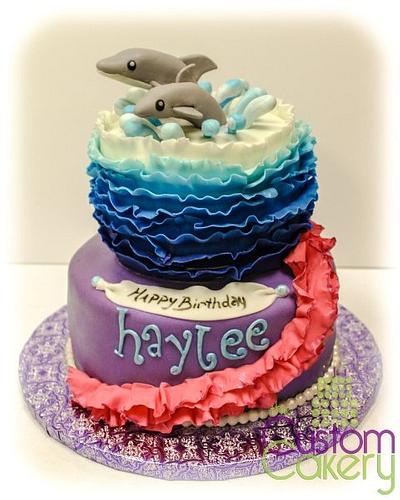Dolphins with Ruffles - Cake by Stephanie