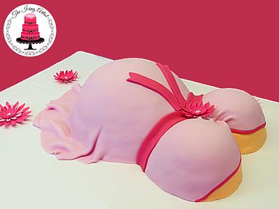 Baby Shower Baby Bump Cake - Cake by The Icing Artist