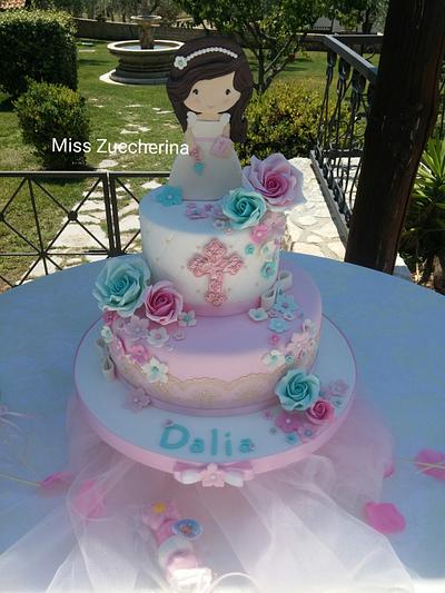 Lovely girl First Communion cake - Cake by Miss Zuccherina cake designer