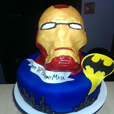 iron man batman - Cake by blazenbird49