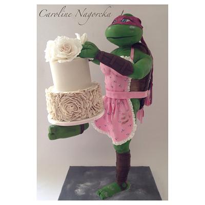 "Rosie" the cake decorating ninja turtle - Cake by Caroline Nagorcka - Sculptress of Cakes