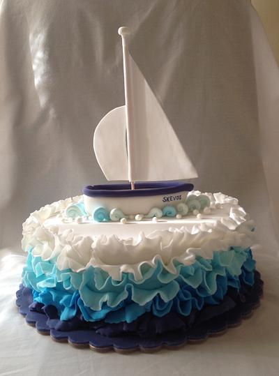 Ombré! Sailing boat  - Cake by JulianasCakerie
