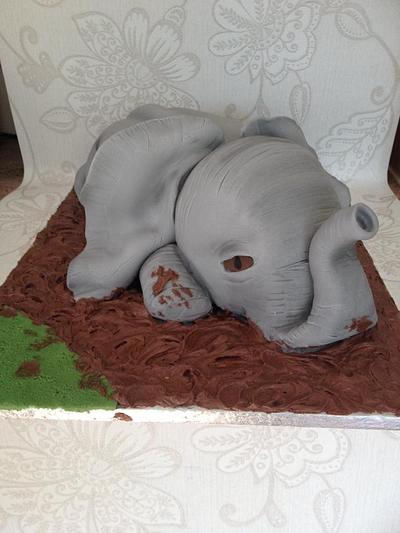 Baby Elephant - Cake by Carol