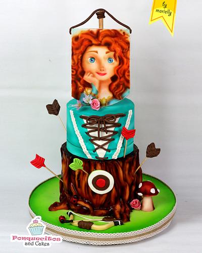 Princess Brave (Airbrush Cake) - Cake by Marielly Parra