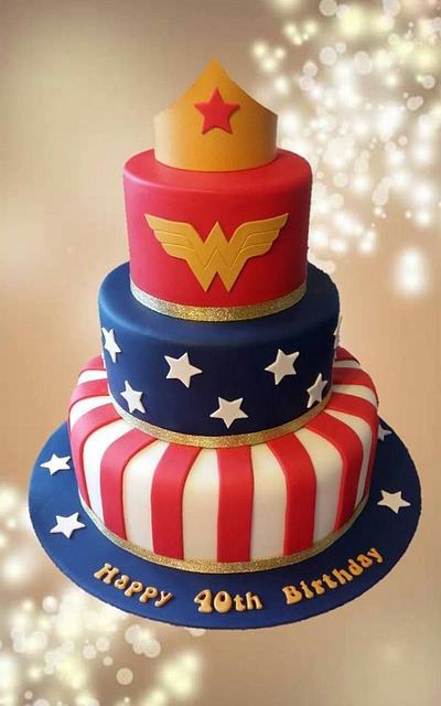 Wonder Woman - Cake by Baked by Lisa