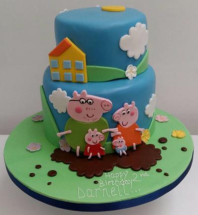 Peppa Pig and family - Cake by Putty Cakes