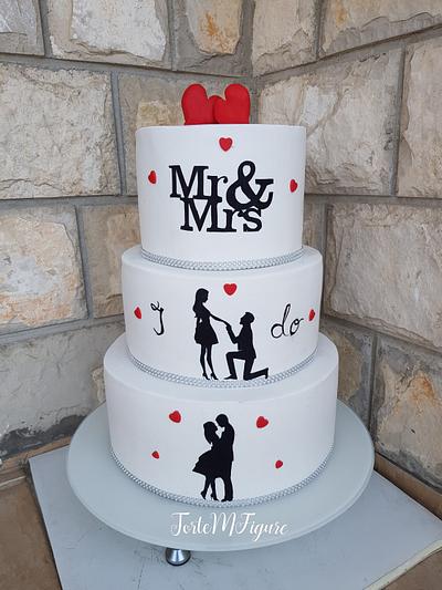 Wedding silouethe cake - Cake by TorteMFigure