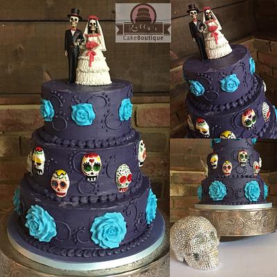 Day of the Dead Wedding Cake - Cake by Kelly kusel