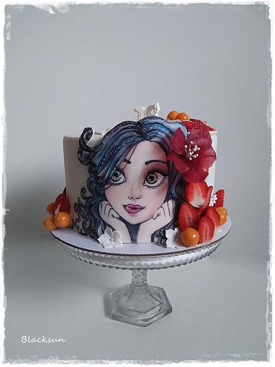 Hand painted girl - Cake by Zuzana Kmecova