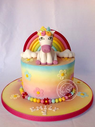 Small rainbow pony cake - Cake by chefsam
