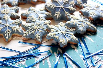 Snowflake cookies - Cake by Vidya