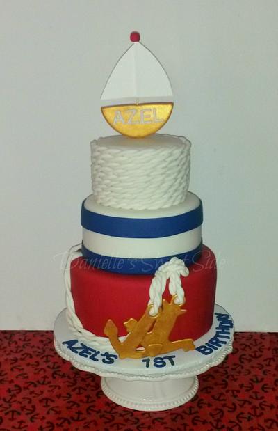 Nautical Themed 1St Birthday Cake - Cake by DaniellesSweetSide