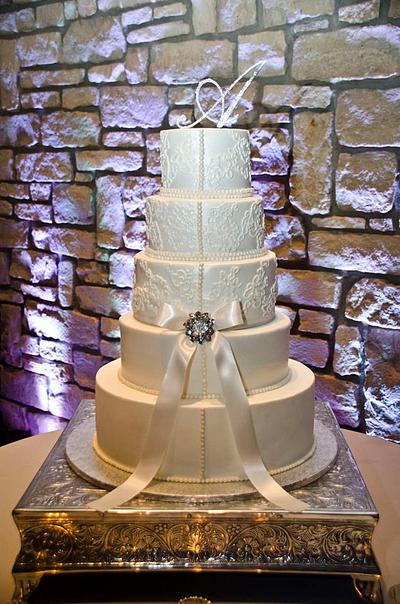 Lace Wedding Gown Inspired - Cake by Kim Leatherwood