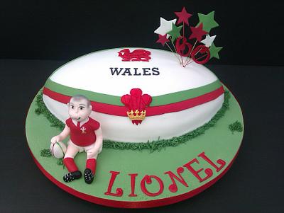 Welsh Rugby Ball Cake - Cake by The Crafty Kitchen - Sarah Garland