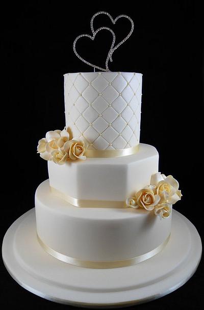 Ivory Wedded Bliss - Cake by Lisa-Jane Fudge