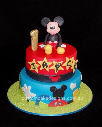 Mickey Mouse 1st Birthday Cake - Cake by Custom Cake Designs