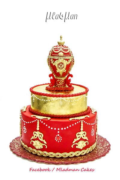 Goldy Red Faberge Egg Cake - Cake by MLADMAN
