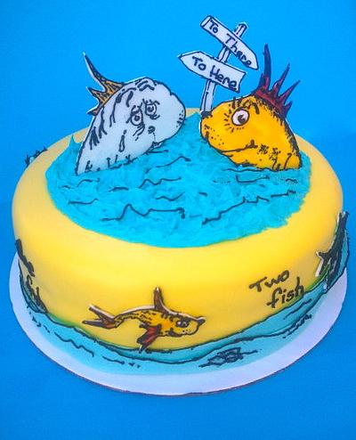 Dr Seuss One Fish Two Fish  - Cake by Mimi's Sweet Shoppe Amanda Burgess