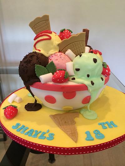 Bowl of ice cream cake  - Cake by Joolscakes