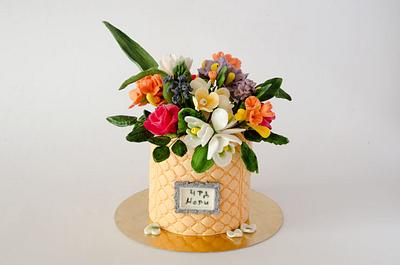 vase of flowers cake - Cake by Rositsa Lipovanska