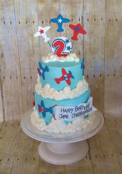 Red White and Blue Planes - Cake by DaniellesSweetSide