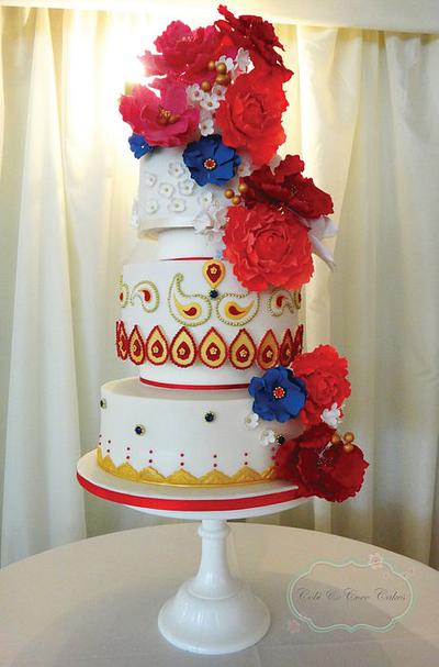 Bollywood Wedding Cake, - Cake by Cobi & Coco Cakes 
