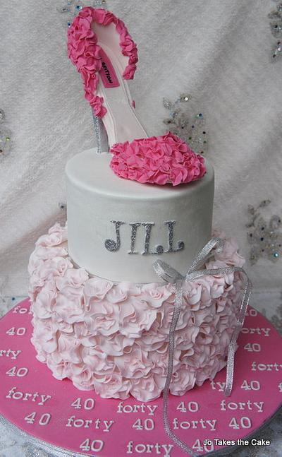 Pink with a touch of sparkle - Cake by Jo Finlayson (Jo Takes the Cake)