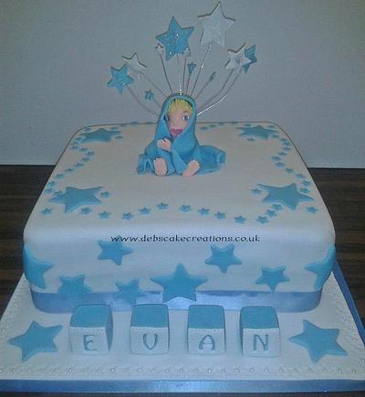 Peek-a-boo Christening cake - Cake by debscakecreations