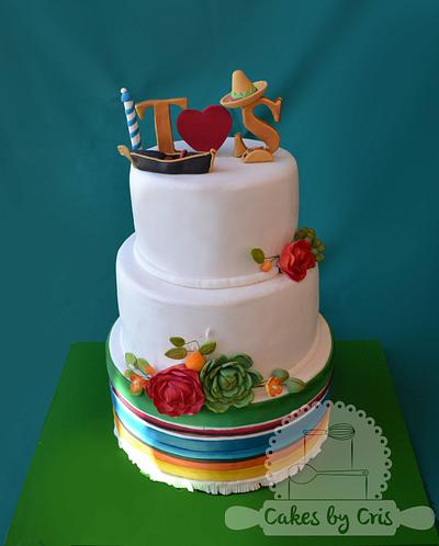 Mexican inspired wedding cake - Cake by Cakes by Cris