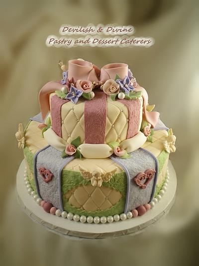 Victorian Wedding cake - Cake by DevilishDivine