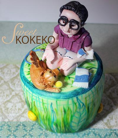 Tennis and Dog Cake - Cake by SweetKOKEKO by Arantxa