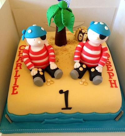 Pirate Twin Cake - Cake by Littlebscakeco