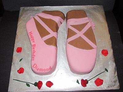 Ballet Shoes - Cake by NickySignatureCakes