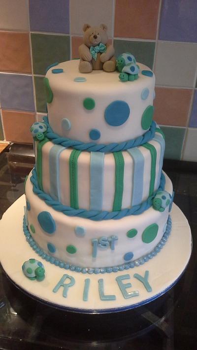 Riley 1st birthday cake - Cake by PamG