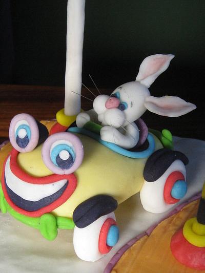 The bunny ..."driver"! - Cake by Silvia Costanzo