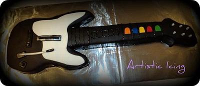 Rockin' Out - Guitar Hero - Cake by ArtisticIcingCakes