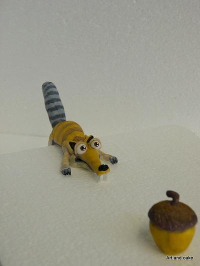 Scratch (ice age) cake topper - Cake by marja