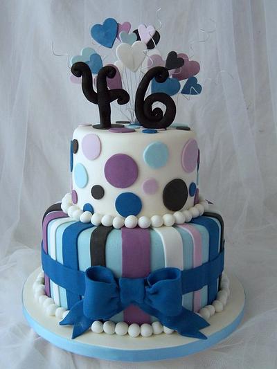 Spots and Stripes Cake - Cake by CakeHeaven by Marlene